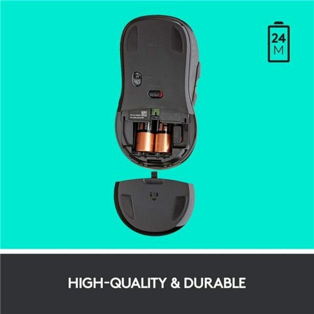 Logitech M510 Wireless Computer Mouse for PC with USB Unifying Receiver Graphite - Picture 6 of 7